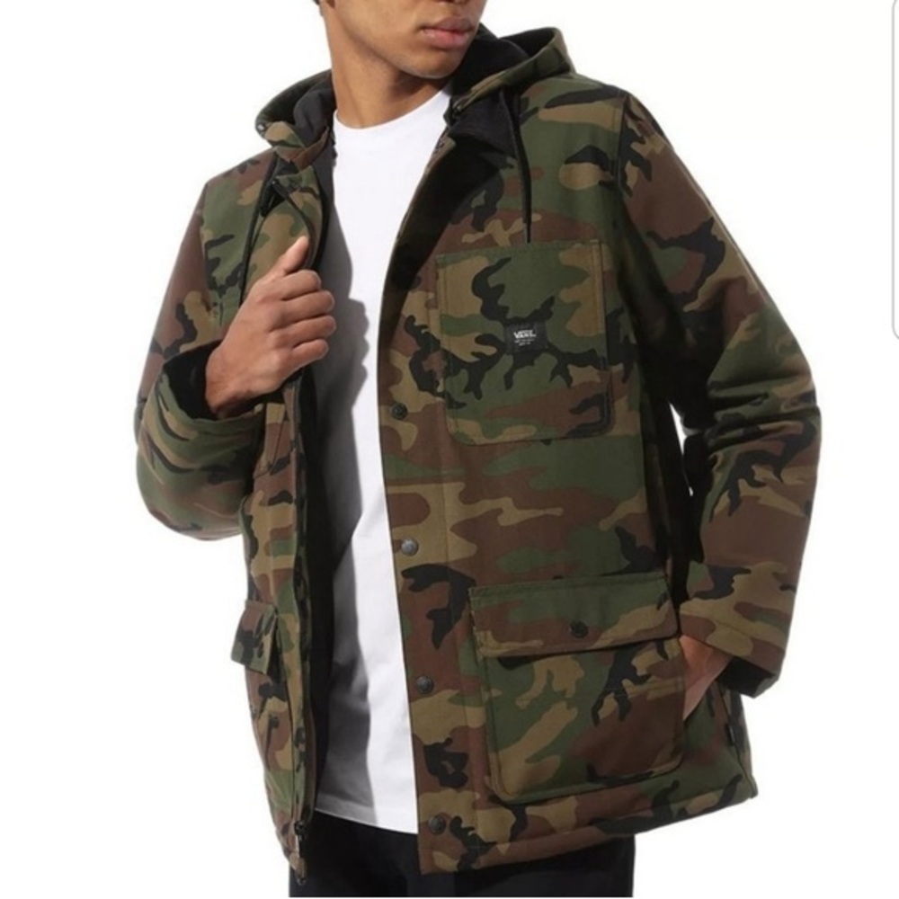Vans Mens Drill Core MTE Camo Hooded Jacket - Picture 6 of 6